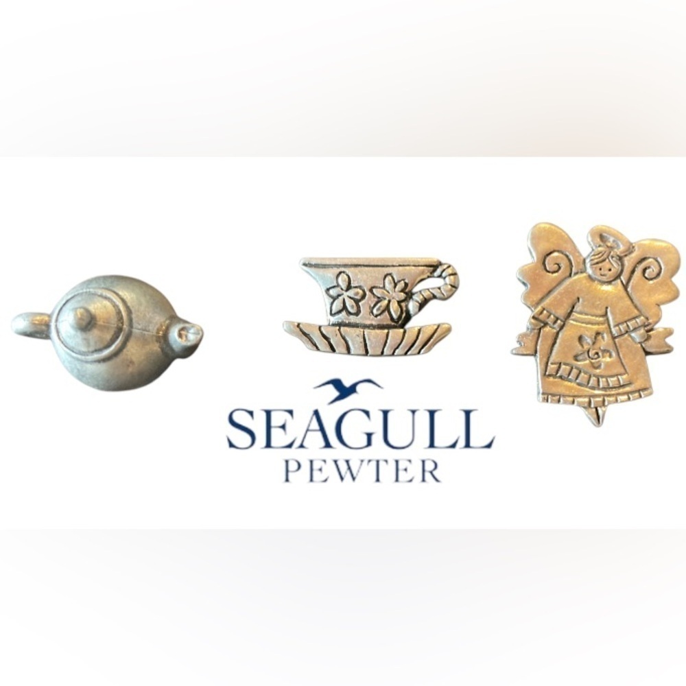 Seagull Pewter Magnets & Teapot Accent Charm – Made in Pugwash, Nova‎ Scotia